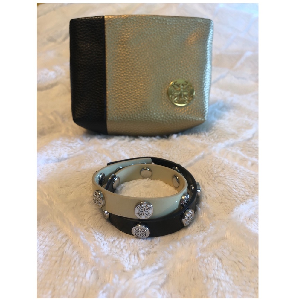 double wrap rustic cuff bracelet with small bag